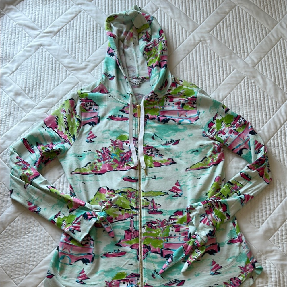 Crown & Ivy Women's Multicolor Zip-Up Hoodie. Travel casual soft hooded. - Picture 10 of 15